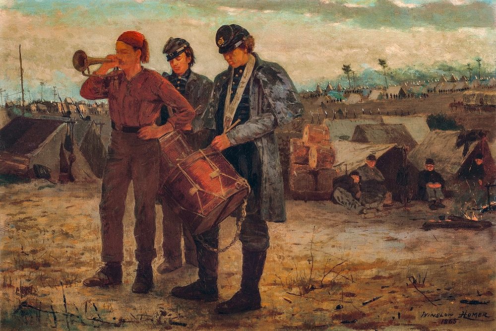 Sounding Reveille art print by Winslow Homer for $57.95 CAD