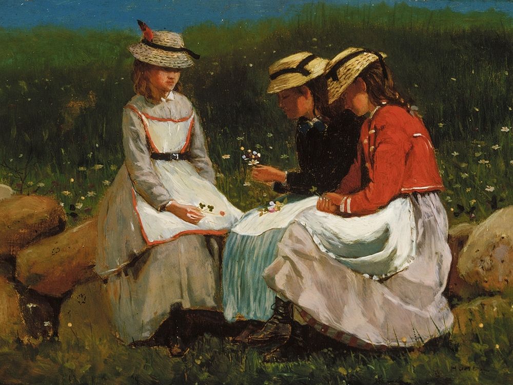Girls in a Landscape art print by Winslow Homer for $57.95 CAD