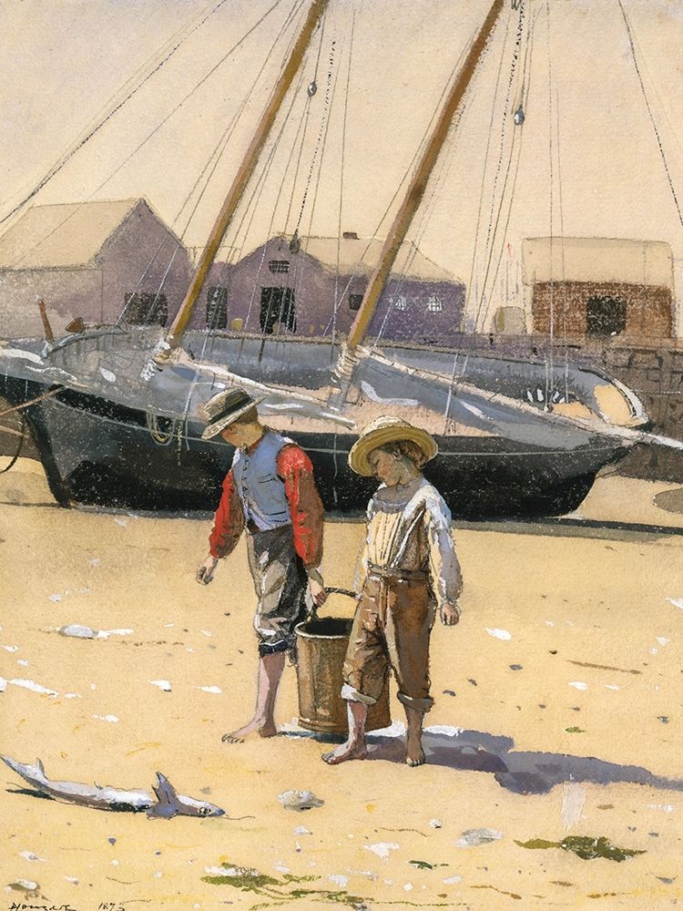 A Basket of Clams art print by Winslow Homer for $57.95 CAD