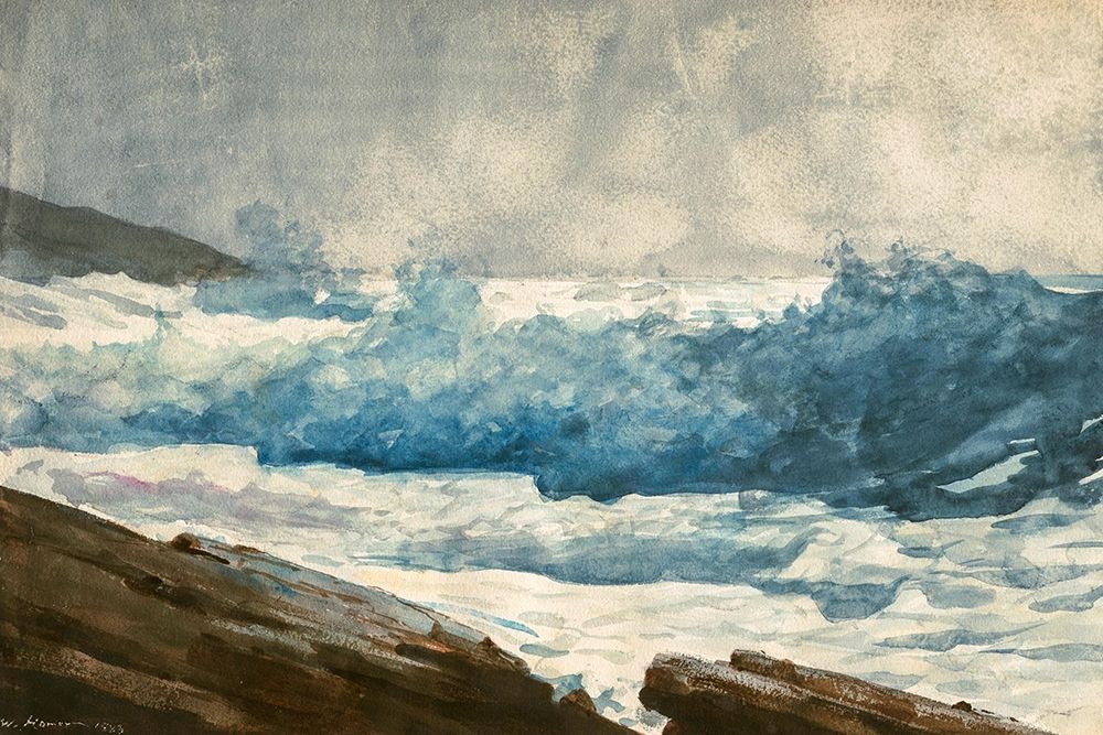 Prouts Neck, Breakers art print by Winslow Homer for $57.95 CAD