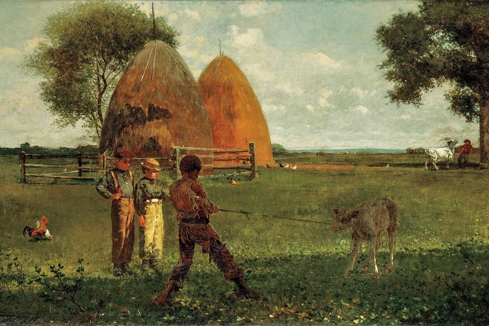 Weaning the Calf art print by Winslow Homer for $57.95 CAD