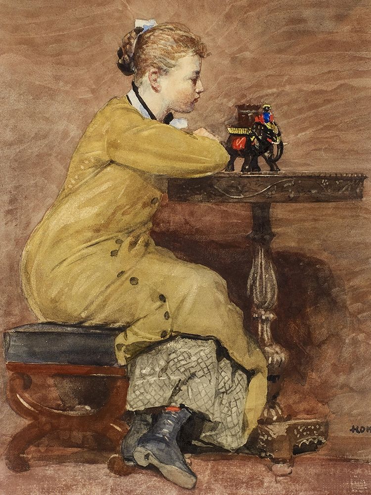 Woman and Elephant art print by Winslow Homer for $57.95 CAD