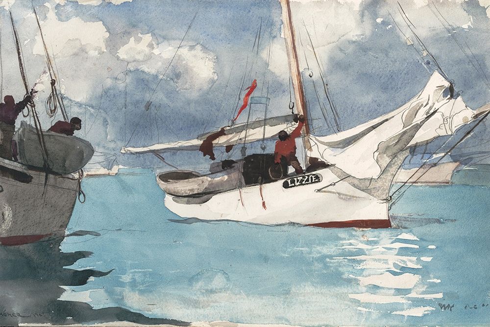 Fishing Boats, Key West art print by Winslow Homer for $57.95 CAD