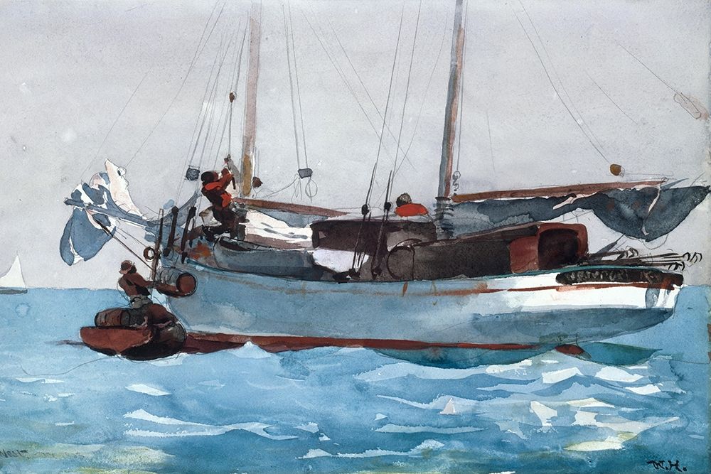Taking on Wet Provisions art print by Winslow Homer for $57.95 CAD