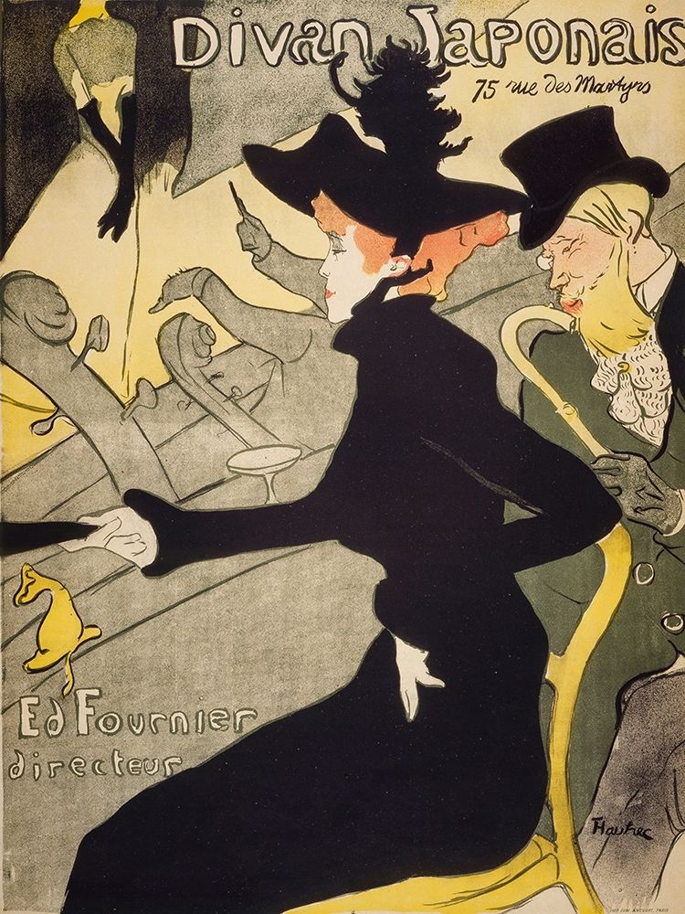Divan Japonais art print by Henri de Toulouse-Lautrec for $57.95 CAD