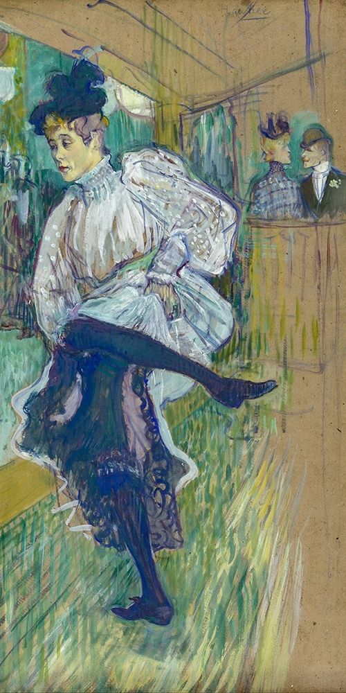 Jane Avril Dancing art print by Henri de Toulouse-Lautrec for $57.95 CAD