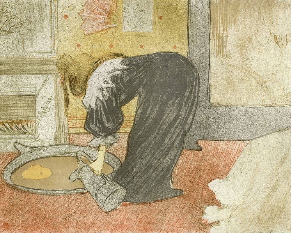 Woman at the tub art print by Henri de Toulouse-Lautrec for $57.95 CAD