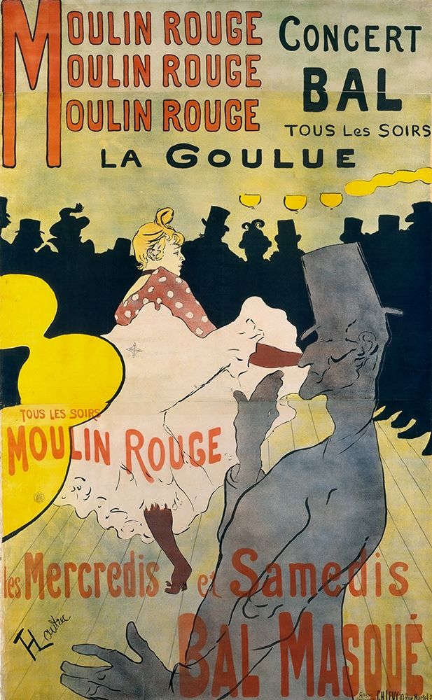 Moulin Rouge La Goulue art print by Henri de Toulouse-Lautrec for $57.95 CAD