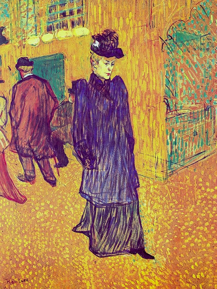 Jane Avril Leaving the Moulin Rouge art print by Henri de Toulouse-Lautrec for $57.95 CAD