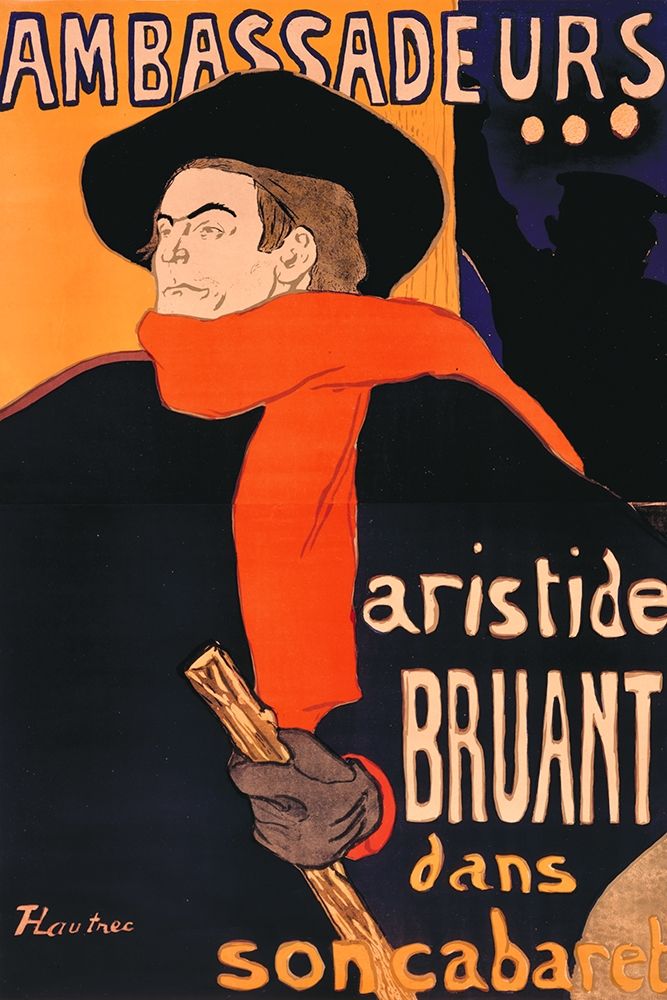 Ambassadeurs Aristide Bruant art print by Henri de Toulouse-Lautrec for $57.95 CAD