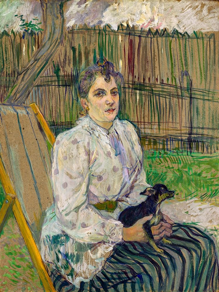 Lady with a Dog art print by Henri de Toulouse-Lautrec for $57.95 CAD