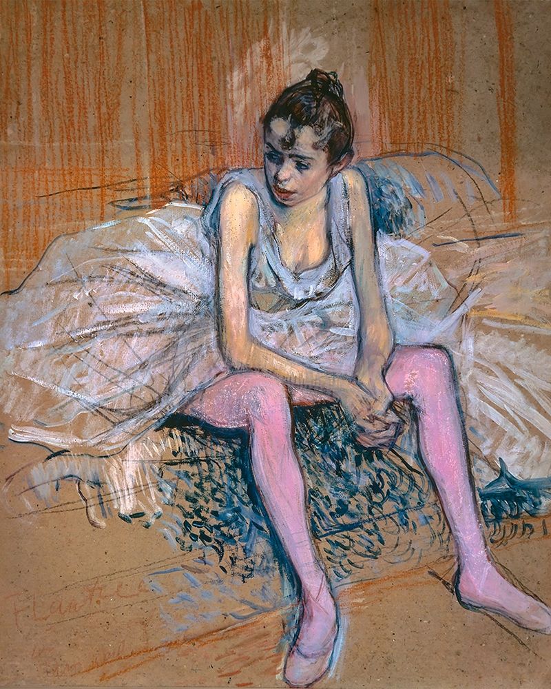 Danseuse assise aux Bas de roses art print by Henri de Toulouse-Lautrec for $57.95 CAD