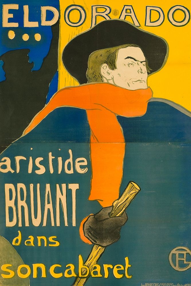 Eldorado Aristide Bruant art print by Henri de Toulouse-Lautrec for $57.95 CAD