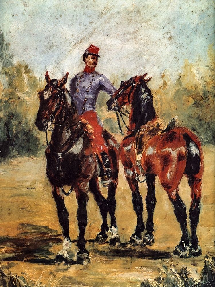 Groom with Two Horses art print by Henri de Toulouse-Lautrec for $57.95 CAD