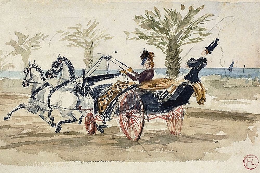 The Promenade des Anglais in Nice art print by Henri de Toulouse-Lautrec for $57.95 CAD