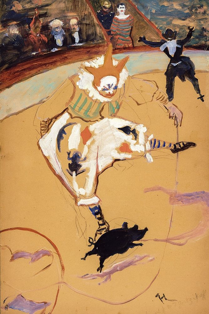 At the Circus Fernando, Medrano with a Piglet art print by Henri de Toulouse-Lautrec for $57.95 CAD