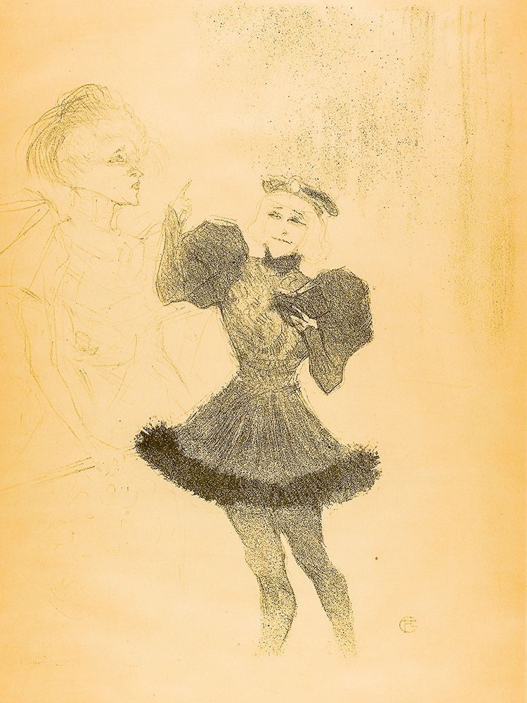 Lender and Lavalliere, in Le Fils de LAretin art print by Henri de Toulouse-Lautrec for $57.95 CAD