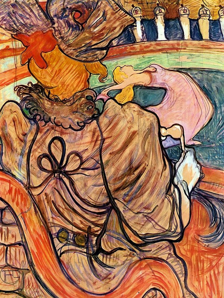 At the Nouveau Cirque the Dancer and Five Stuffed Shirts art print by Henri de Toulouse-Lautrec for $57.95 CAD