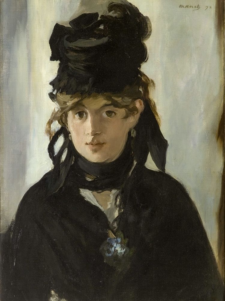 Berthe Morisot With a Bouquet of Violets art print by Edouard Manet for $57.95 CAD