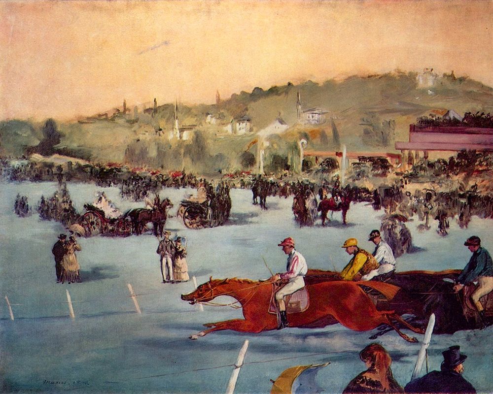 Race in the Bois de Boulogne art print by Edouard Manet for $57.95 CAD