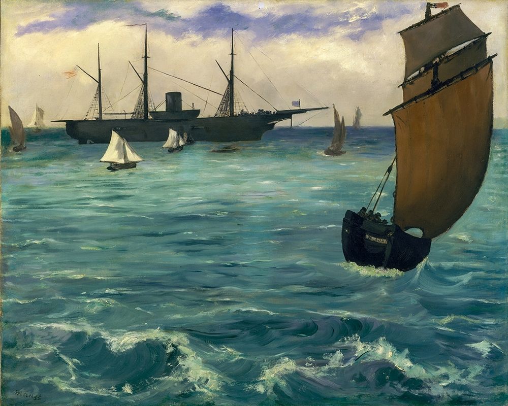 The Kearsarge at Boulogne art print by Edouard Manet for $57.95 CAD