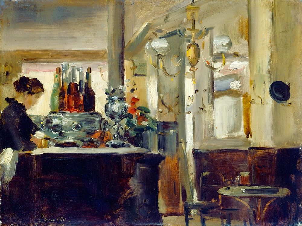 Bon Bock Cafe art print by Edouard style of Manet for $57.95 CAD