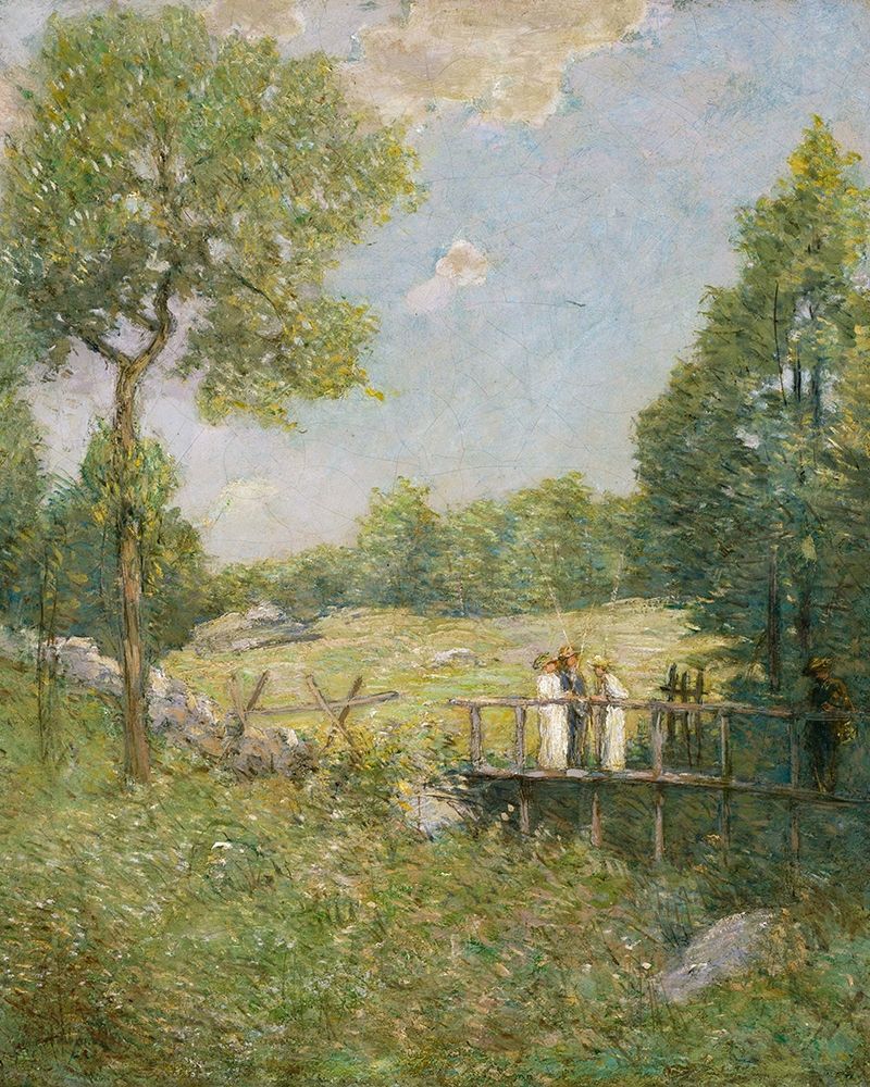 The Fishing Party art print by J Alden Weir for $57.95 CAD