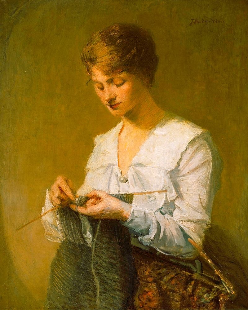 Knitting for Soldiers art print by J Alden Weir for $57.95 CAD
