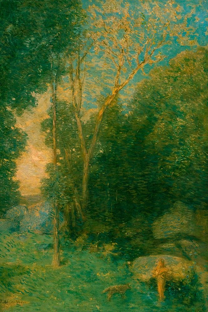 Pan and the Wolf art print by J Alden Weir for $57.95 CAD