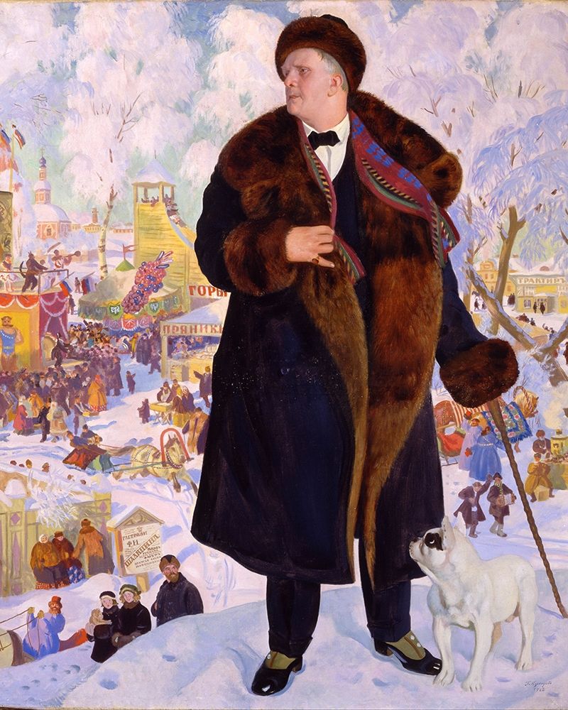 Portrait of Fyodor Chaliapin art print by Boris Kustodiev for $57.95 CAD