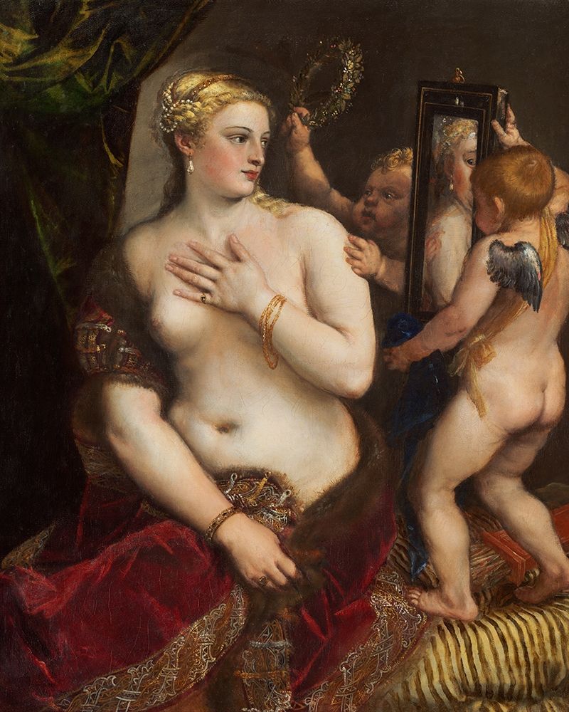 Venus with a Mirror 1555 art print by Titian for $57.95 CAD