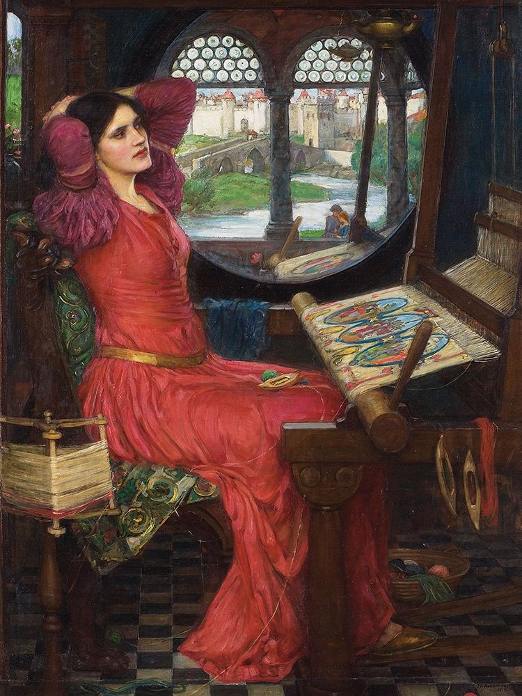 I am half-sick of shadows, said the lady of shalott art print by John William Waterhouse for $57.95 CAD
