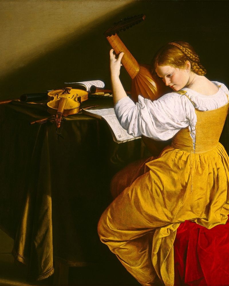 The Lute Player art print by Orazio Gentileschi for $57.95 CAD