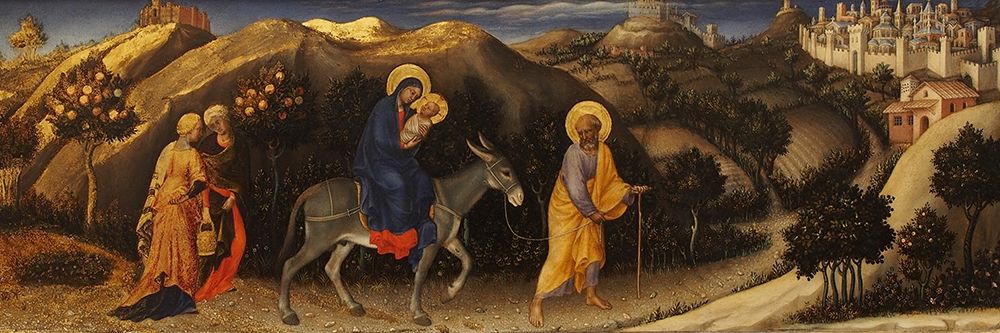Flyght in Egypt, at Adoration of the Magi art print by Gentile da Fabriano for $57.95 CAD