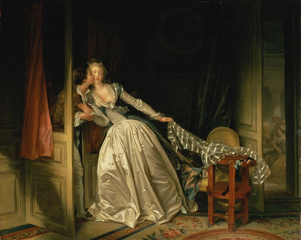 The Stolen Kiss art print by Jean-Honore Fragonard for $57.95 CAD
