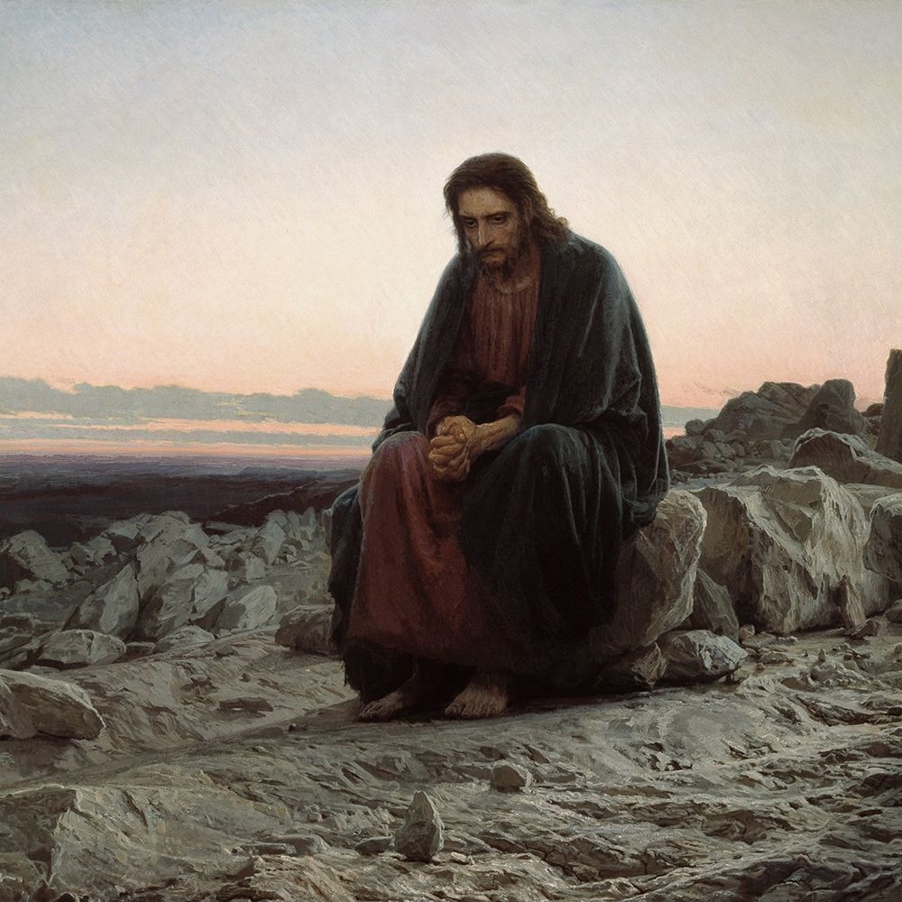Christ in the Desert art print by Ivan Kramskoi for $57.95 CAD