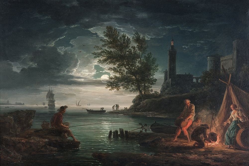 Four Times of the Day, Night art print by Claude-Joseph Vernet for $57.95 CAD