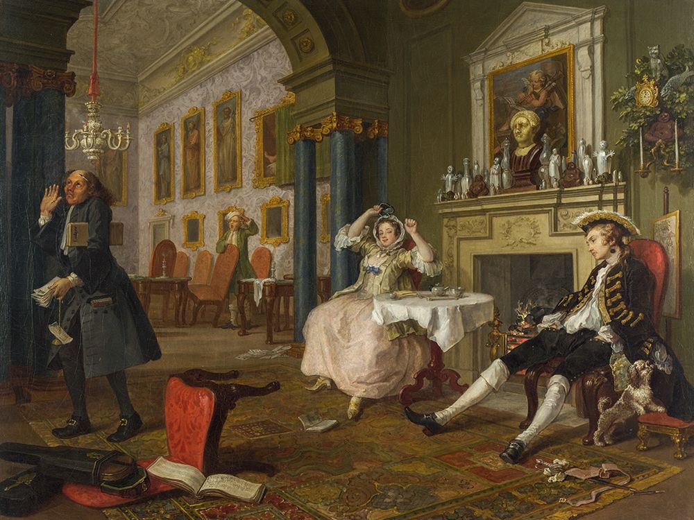 Marriage A la Mode 2 The Tete a Tete art print by William Hogarth for $57.95 CAD
