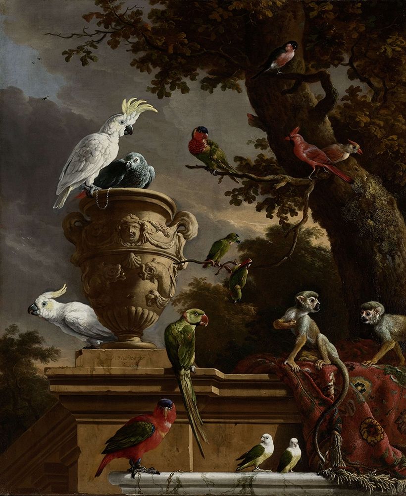De Menagerie art print by Melchior d Hondecoeter for $57.95 CAD