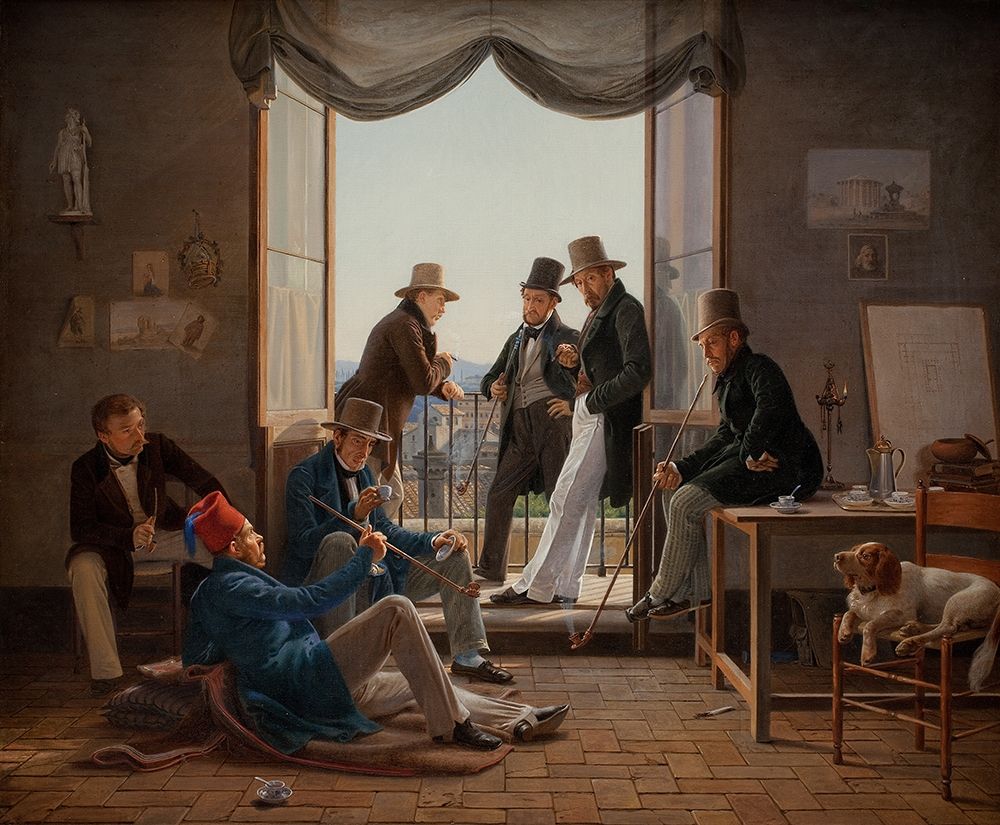 A Group of Danish Artists in Rome art print by Constantin Hansen for $57.95 CAD