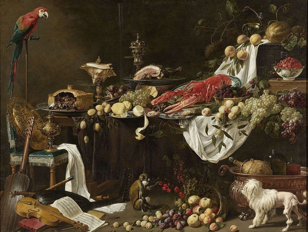 Banquet Still Life art print by Adriaen van Utrecht for $57.95 CAD