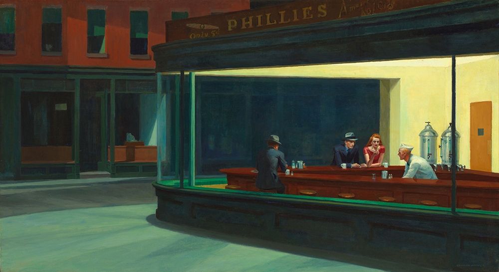 Nighthawks art print by Edward Hopper for $57.95 CAD