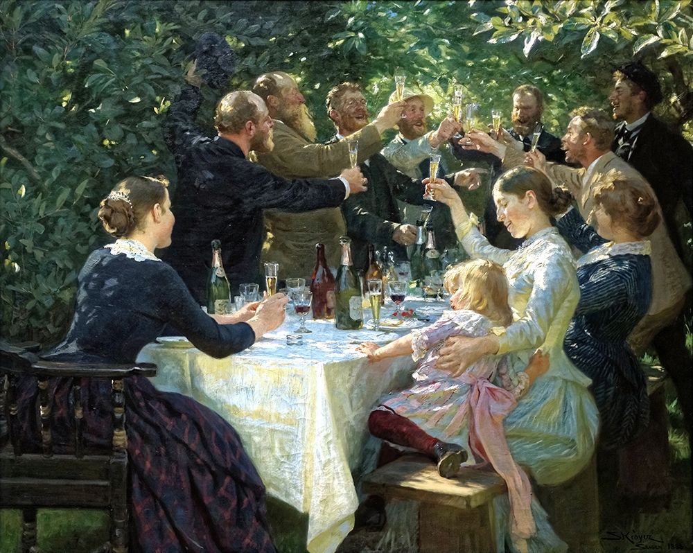 Hip, Hip, Hurrah art print by Peder Severin Kroyer for $57.95 CAD