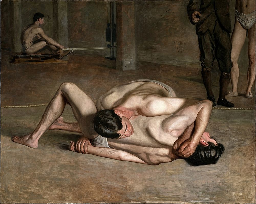 Wrestlers 1899 art print by Thomas Eakins for $57.95 CAD