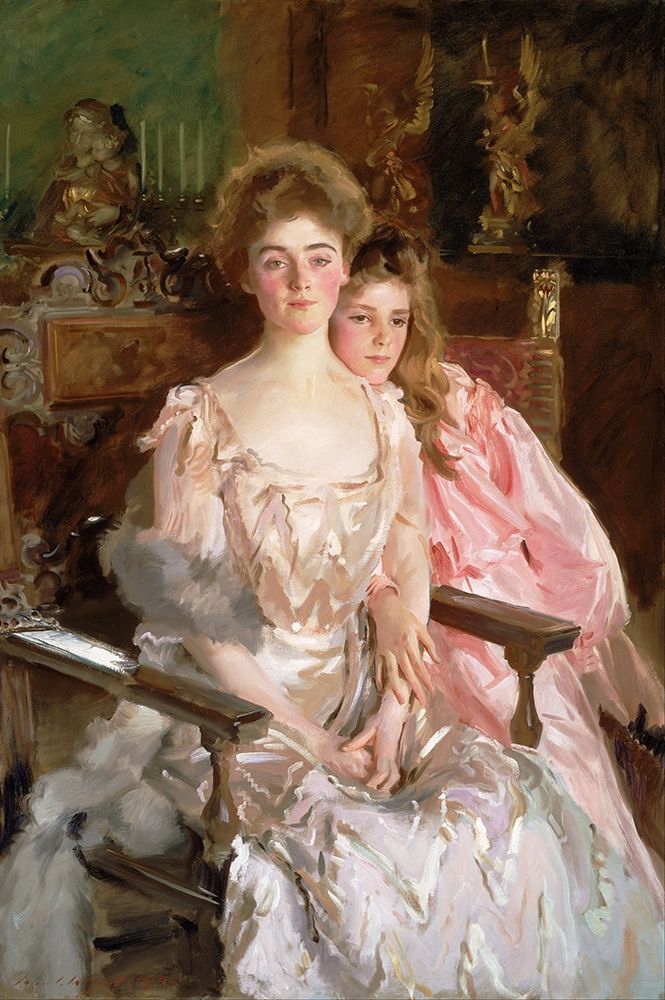 Mrs. Fiske Warren Gretchen Osgood and Her Daughter Rachel art print by John Singer Sargent for $57.95 CAD
