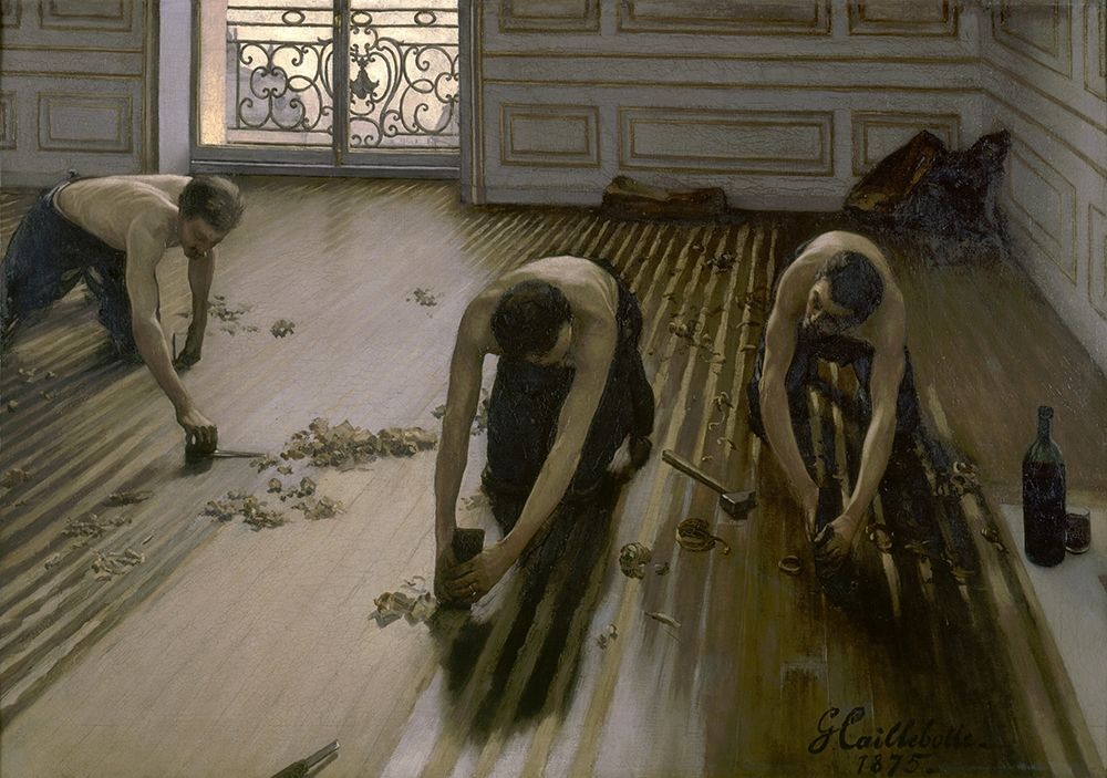Les raboteurs de parquet art print by Gustave Caillebotte for $57.95 CAD