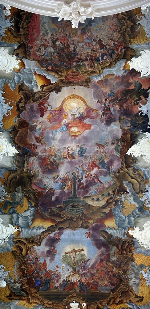 Painted ceiling of the Basilica of St. Paulinus art print by Christoph Thomas Scheffler for $57.95 CAD