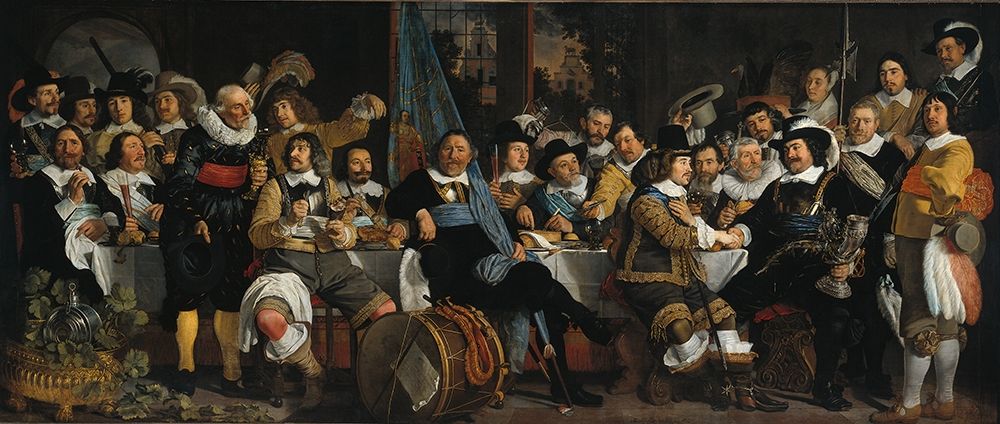 Banquet of the Amsterdam Civic Guard in Celebration of the Peace of Munster art print by Bartholomeus van der Helst for $57.95 CAD