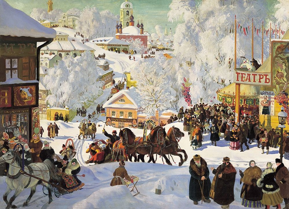 Maslenitsa art print by Boris Kustodiev for $57.95 CAD