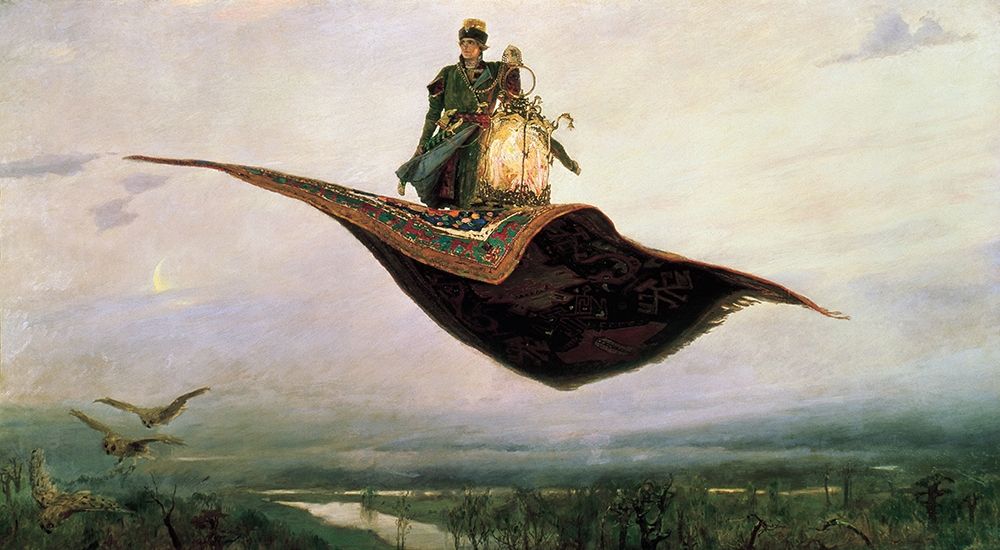 The Flying Carpet at Magic carpet art print by Viktor Vasnetsov for $57.95 CAD